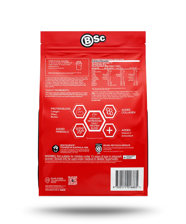 Collagen Protein Water Peach Iced Tea back