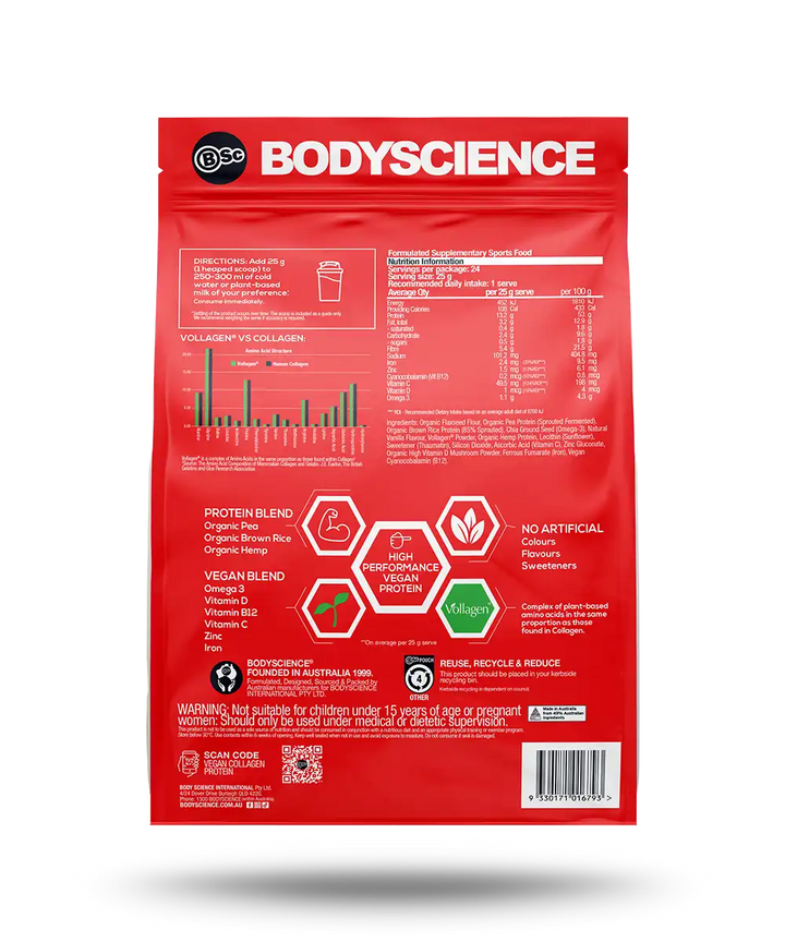 Vegan Collagen Protein 600g Natural Vanilla