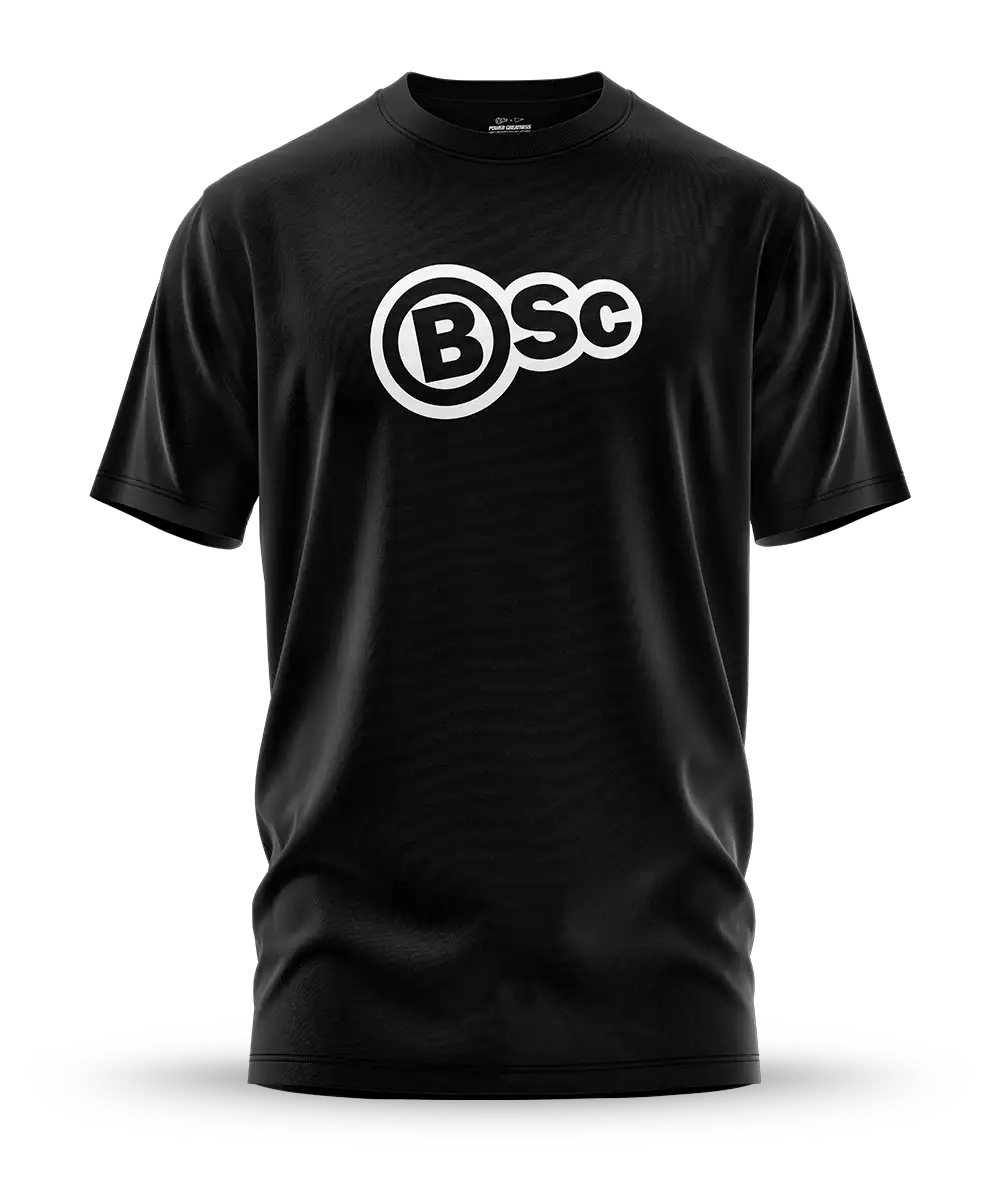 BSc Every Day Tee in Black, Front View