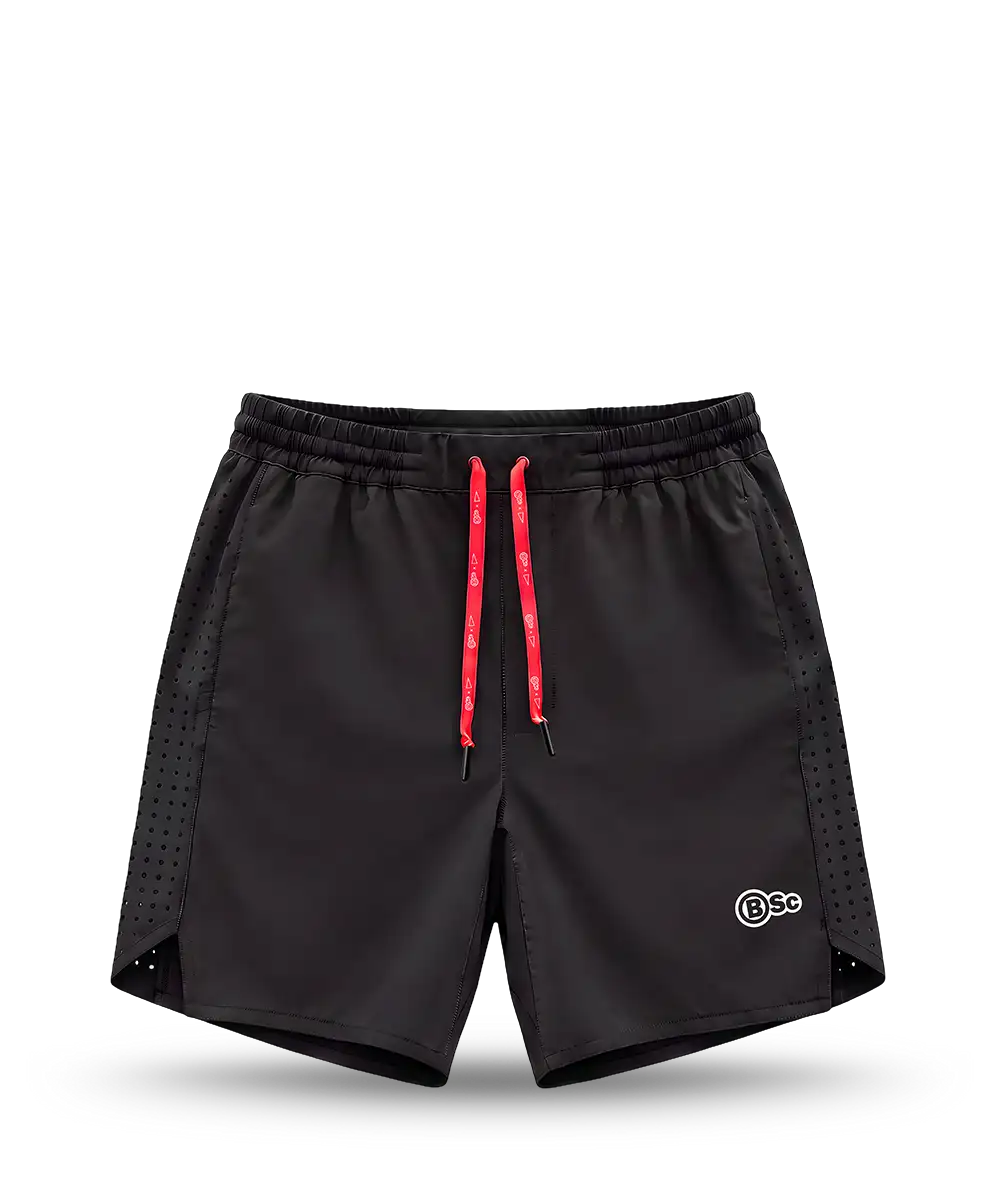 BSc Men's Performance Shorts in black, front view