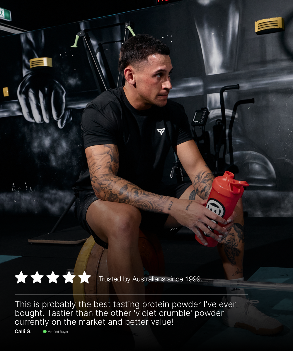 BSc x Violet Crumble Protein Powder - lifestyle image
