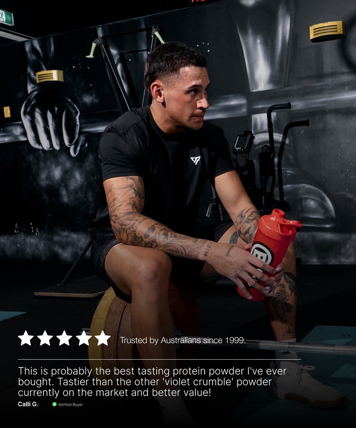 BSc x Violet Crumble Protein Powder - lifestyle image