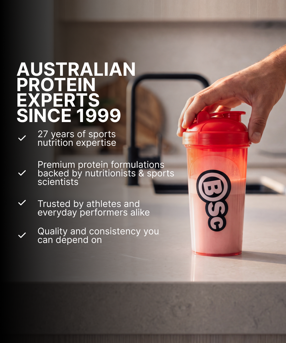 BSc x Violet Crumble Protein Powder - lifestyle image