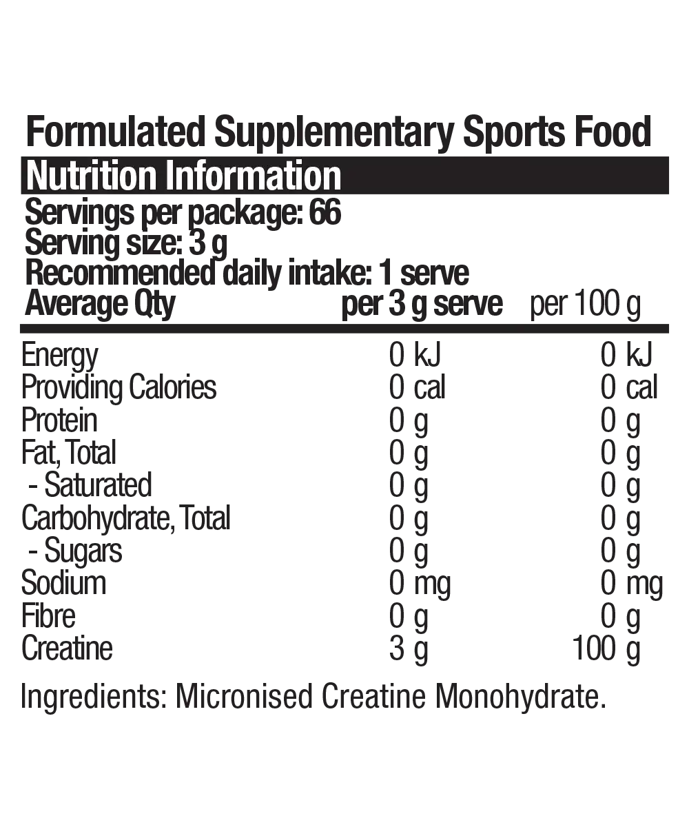 Pure Creatine Monohydrate 200g