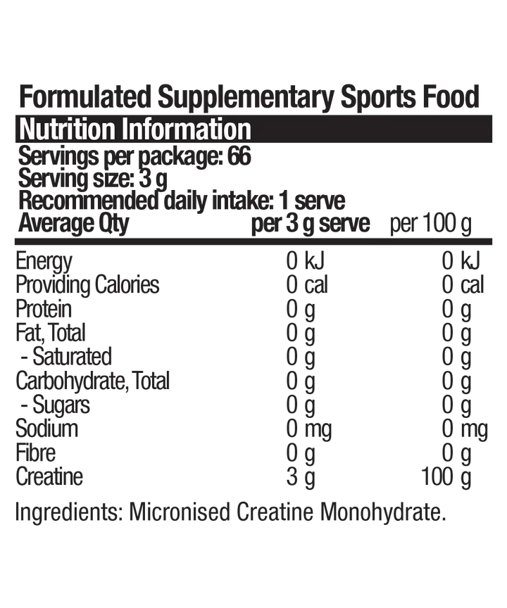 Pure Creatine Monohydrate 200g